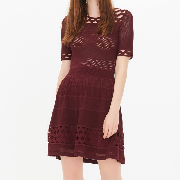 NWT Sandro Burgundy Bridget dress - Picture 7 of 8